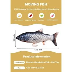 Grosses soldes 🔔 Venteo - MAGIC FISH - jeu pour chat - Adulte - Gris - rechargeable câble USB - Educatif - LOT DE 2 ⌛ -Promos Chat Boutique 3700421912827 2 1