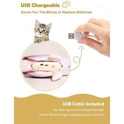 Vente flash 🔥 Jeu pour chat Magic Fish - Venteo - Adulte - Gris - Jouet éducatif, rechargeable par câble USB 🎉 -Promos Chat Boutique 3700421912827 4