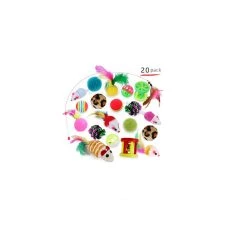 Le moins cher 🛒 Passionimaux59 Lot de 20 jouets pour Chat Chaton Jeux interactive Anti Stress Contre l'Ennui 🛒
