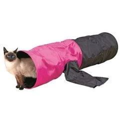De gros ⌛ Trixie Tunnel de jeu ø 30 × 115 cm pour chat et chiot coloris noir et rose 👏 -Promos Chat Boutique 4011905043029 4