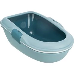 Acheter 🛒 Trixie Bac a litière Berto 39 x 22 x 59 cm bleu clair pétrole pour chat. 🎁 -Promos Chat Boutique 4011905401560 3