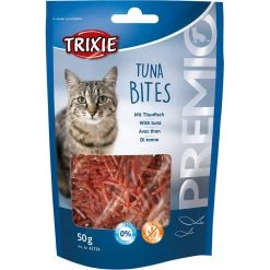 Le moins cher 👏 Trixie Friandise PREMIO Tuna Bites au thon et au poulet,50 g pour chats. 🎉