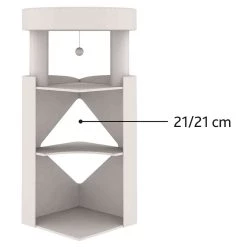 Le moins cher ⌛ Trixie Arbre à chat tour Arma 38 x 38 x 98 cm de hauteur couleur gris et blanc. 😉 -Promos Chat Boutique 4011905444277 6