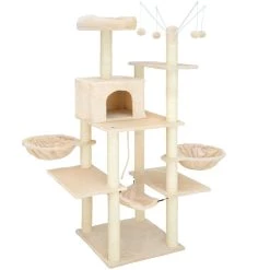 Top 10 🎁 Tectake Arbre à chat LILOU 165 cm - beige ❤️