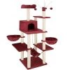 Sortie 🎉 Tectake Arbre à chat LILOU 165 cm - rouge bordeaux 🛒