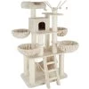 Vente flash 👏 Tectake Arbre à chat GISMO 195 cm - beige/blanc 🎉
