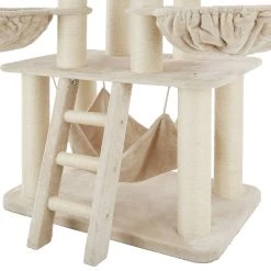 Vente flash 👏 Tectake Arbre à chat GISMO 195 cm - beige/blanc 🎉 -Promos Chat Boutique 4061173052025 4