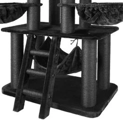 Nouveau 🎉 Tectake Arbre à chat GISMO 195 cm - noir ✔️ -Promos Chat Boutique 4061173052056 4