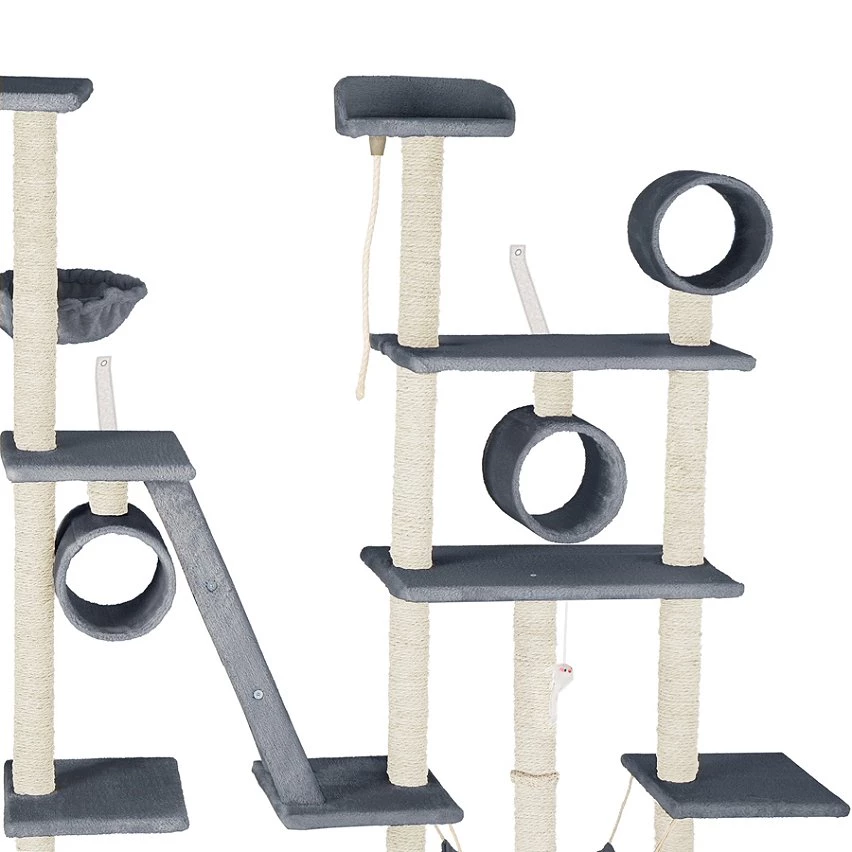 Offres 👏 Tectake Arbre à Chat Snooky 261 cm - gris ❤️ 3 Offres 👏 Tectake Arbre à Chat Snooky 261 cm - gris ❤️ – Image 3