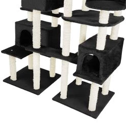 Budget 🎉 Tectake Arbre à Chat Entissar 214 cm - noir 🌟 -Promos Chat Boutique 4061173126047 4