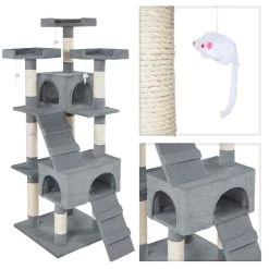 Top 10 💯 Tectake Arbre à chat BARNEY 170 cm - gris ❤️ 6 Top 10 💯 Tectake Arbre à chat BARNEY 170 cm - gris ❤️ -Promos Chat Boutique 4260182872307 3