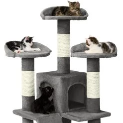 Sortie 🛒 Tectake Arbre à chat MOGLI 170 cm - gris ✨ 7 Sortie 🛒 Tectake Arbre à chat MOGLI 170 cm - gris ✨ -Promos Chat Boutique 4260182879504 3