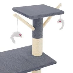 Meilleure vente ⭐ Tectake Arbre à chat DOMINIQUE 142 cm - gris ⌛ 8 Meilleure vente ⭐ Tectake Arbre à chat DOMINIQUE 142 cm - gris ⌛ -Promos Chat Boutique 4260397656396 4