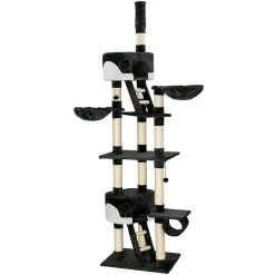 Top 10 ⭐ Tectake Arbre à chat HANSI 260 cm - noir/blanc ⌛
