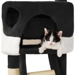 Top 10 ⭐ Tectake Arbre à chat HANSI 260 cm - noir/blanc ⌛ -Promos Chat Boutique 4260435991397 4