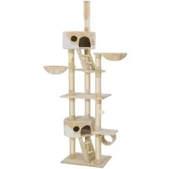 Bon marché 👍 Tectake Arbre à chat HANSI 260 cm - beige/blanc 🔔