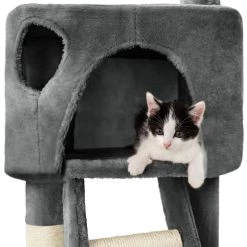 Meilleur prix 😉 Tectake Arbre à chat HANSI 260 cm - gris ❤️ -Promos Chat Boutique 4260435991427 4