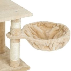 Meilleur prix 👍 Tectake Arbre à chat MARCEL 141 cm - beige 👍 -Promos Chat Boutique 4260435995166 6