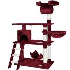 Tout neuf 🥰 Tectake Arbre à chat MARCEL 141 cm - rouge bordeaux 🎁