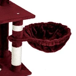 Tout neuf 🥰 Tectake Arbre à chat MARCEL 141 cm - rouge bordeaux 🎁 -Promos Chat Boutique 4260435995180 6