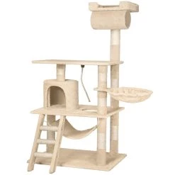Coupon 🧨 Tectake Arbre à Chat STOKELEY 141 cm - beige 🎉