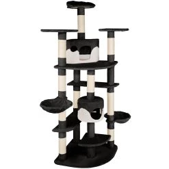 Budget ✨ Tectake Arbre à Chat FIPPI 201 cm - noir/blanc 😀 -Promos Chat Boutique 4260473664741 2
