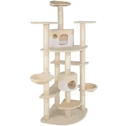 Budget 🥰 Tectake Arbre à Chat FIPPI 201 cm - beige/blanc 🔥 -Promos Chat Boutique 4260473664758 2