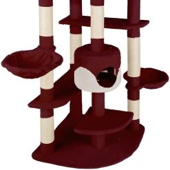 Budget 🛒 Tectake Arbre à Chat FIPPI 201 cm - blanc/rouge bordeaux 🌟 -Promos Chat Boutique 4260473664765 4