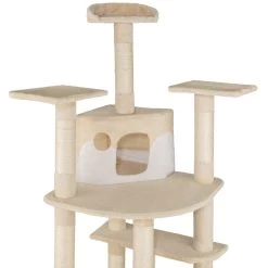 Promo ✨ Tectake Arbre à Chat NELLY 204 cm - beige/blanc ❤️ -Promos Chat Boutique 4260490480089 7