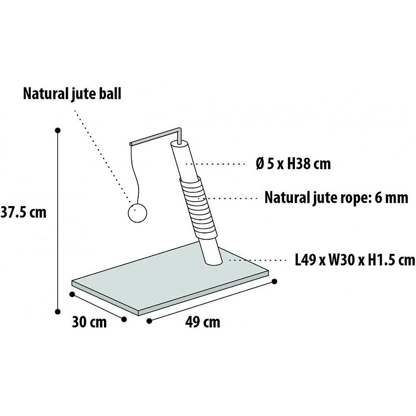 Sortie 🤩 Flamingo Arbre a chat pour chaton SCANDI basic beige 30 x 49 x 37.5 cm ❤️ 2 Sortie 🤩 Flamingo Arbre a chat pour chaton SCANDI basic beige 30 x 49 x 37.5 cm ❤️ – Image 2
