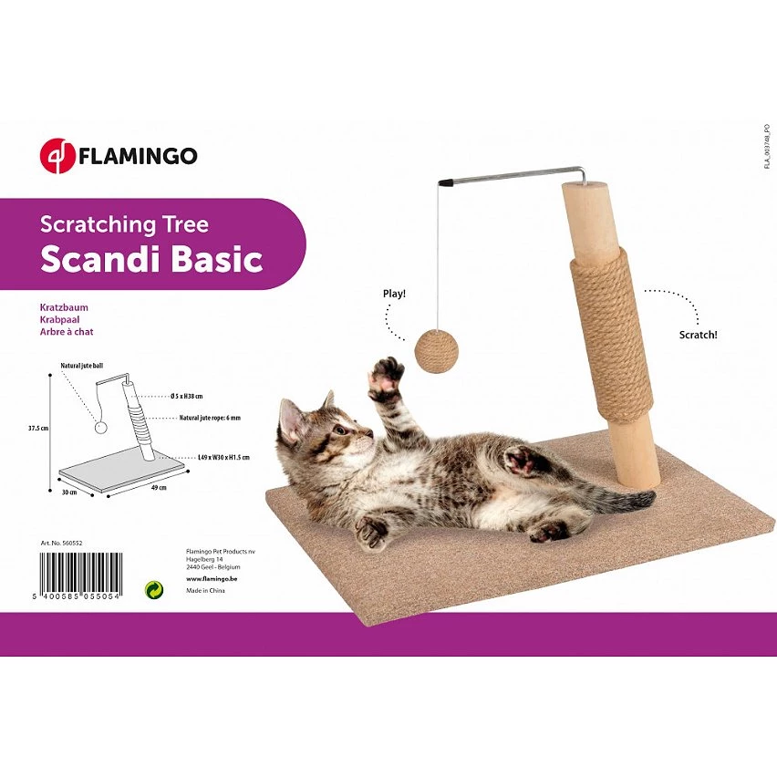 Sortie 🤩 Flamingo Arbre a chat pour chaton SCANDI basic beige 30 x 49 x 37.5 cm ❤️ 3 Sortie 🤩 Flamingo Arbre a chat pour chaton SCANDI basic beige 30 x 49 x 37.5 cm ❤️ – Image 3