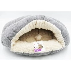 Bon marché ⭐ Flamingo Panier grotte Zupo, 49 x 40 cm, gris et beige, pour chat. ⭐ -Promos Chat Boutique 5400585104493 5