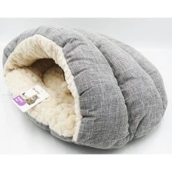 Bon marché ⭐ Flamingo Panier grotte Zupo, 49 x 40 cm, gris et beige, pour chat. ⭐ -Promos Chat Boutique 5400585104493 6