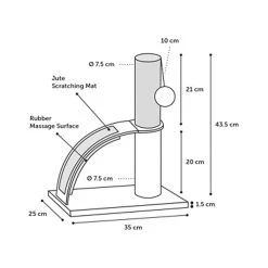 Tout neuf 😍 Flamingo Arbre a chat Tessa. taille 35 X 25 cm, hauteur 43.5 cm, pour chat. 😀 -Promos Chat Boutique 5400585109313 5