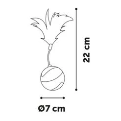 Bon marché 👏 Flamingo Balle ø 7 cm. magic Mechta 2 en 1 a LED et plumeau . couleur verte. pour chat. 🥰 -Promos Chat Boutique 5400585117080 5