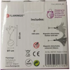 Bon marché 👏 Flamingo Balle ø 7 cm. magic Mechta 2 en 1 a LED et plumeau . couleur verte. pour chat. 🥰 -Promos Chat Boutique 5400585117080 6