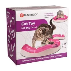 Meilleure vente 😉 Flamingo Tunnel MOGGY jeu pour chat ø 38.5 cm x 7 cm x 7.7 cm. rose. 🎁 -Promos Chat Boutique 5400585118575 7