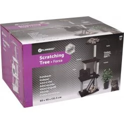 Vente flash 👍 Flamingo Arbre a chat FORZA noir 60 x 40 x hauteur 151.5 cm 🤩 -Promos Chat Boutique 5400585149654 3