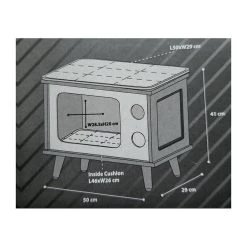 Vente flash 🌟 Flamingo Meuble Fino TV à chat. taille 50 x 29 x 41 cm. pour chat. 🎉 -Promos Chat Boutique 5400585159165 5