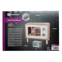 Vente flash 🌟 Flamingo Meuble Fino TV à chat. taille 50 x 29 x 41 cm. pour chat. 🎉 -Promos Chat Boutique 5400585159165 6