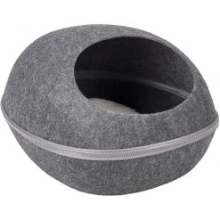 Sortie ✨ Flamingo Panier Chizmo en feutre gris 39 x 48 x 24 cm pour chat ✔️