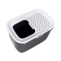 Le moins cher 🥰 Savic Maison de toilette HOP In entrée par dessus 58 x 39 x 40 cm grise pour chat 💯 -Promos Chat Boutique 5411388201807 4