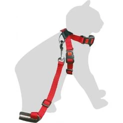 Nouveau ⌛ Flamingo Harnais de Sécurité + laisse. Rouge. 15 mm .pour Chat. 😍