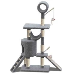 Grosses soldes ✔️ VOUNOT Arbre à Chat 154cm avec Griffoir Plateforme Niche XXL Gris 💯