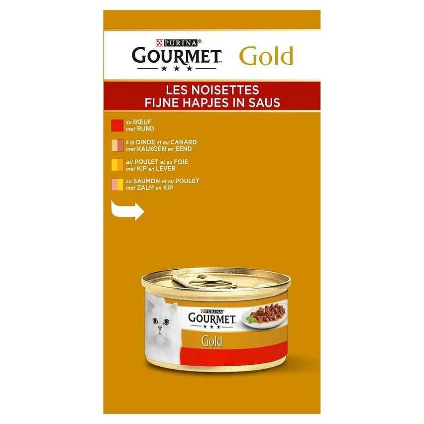 Meilleure vente 🌟 Secret de Gourmet Gourmet Les Noisettes Patée pour chat Bœuf, Poulet-Foie, Dinde-Canard, Saumon-Poulet 12x85g 👏 3 Meilleure vente 🌟 Secret de Gourmet Gourmet Les Noisettes Patée pour chat Bœuf, Poulet-Foie, Dinde-Canard, Saumon-Poulet 12x85g 👏 – Image 3
