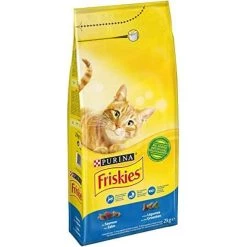 Promo 🌟 Purina Friskies Croquette FRISKIES chat Adulte - Saumon Légumes 2kg ⭐