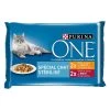 Promo 🥰 Sachets PURINA ONE Chat Stérilisé - Effilés en Sauce : Bœuf, Poulet - PACK de 12 x (4x85g) 💯