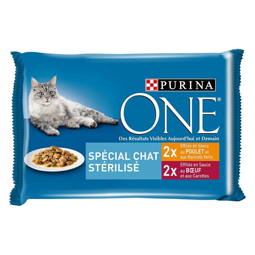 Promo 🥰 Sachets PURINA ONE Chat Stérilisé - Effilés en Sauce : Bœuf, Poulet - PACK de 12 x (4x85g) 💯 1 Promo 🥰 Sachets PURINA ONE Chat Stérilisé - Effilés en Sauce : Bœuf, Poulet - PACK de 12 x (4x85g) 💯