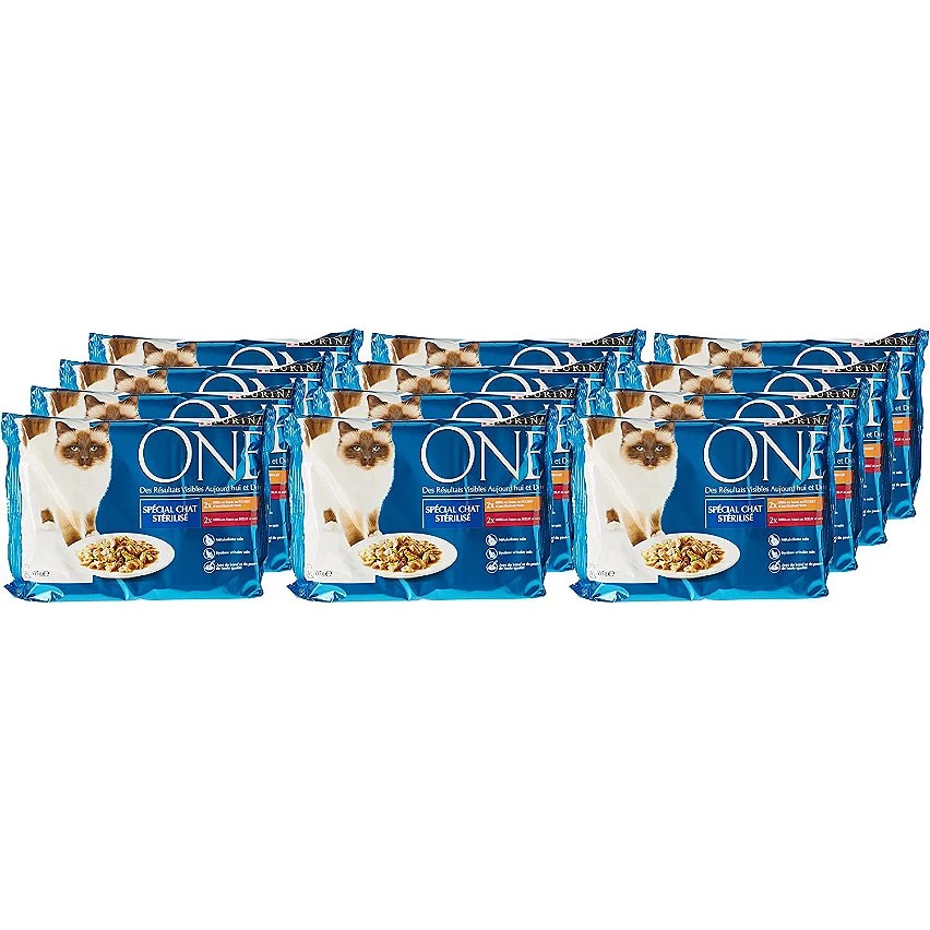 Promo 🥰 Sachets PURINA ONE Chat Stérilisé - Effilés en Sauce : Bœuf, Poulet - PACK de 12 x (4x85g) 💯 3 Promo 🥰 Sachets PURINA ONE Chat Stérilisé - Effilés en Sauce : Bœuf, Poulet - PACK de 12 x (4x85g) 💯 – Image 3