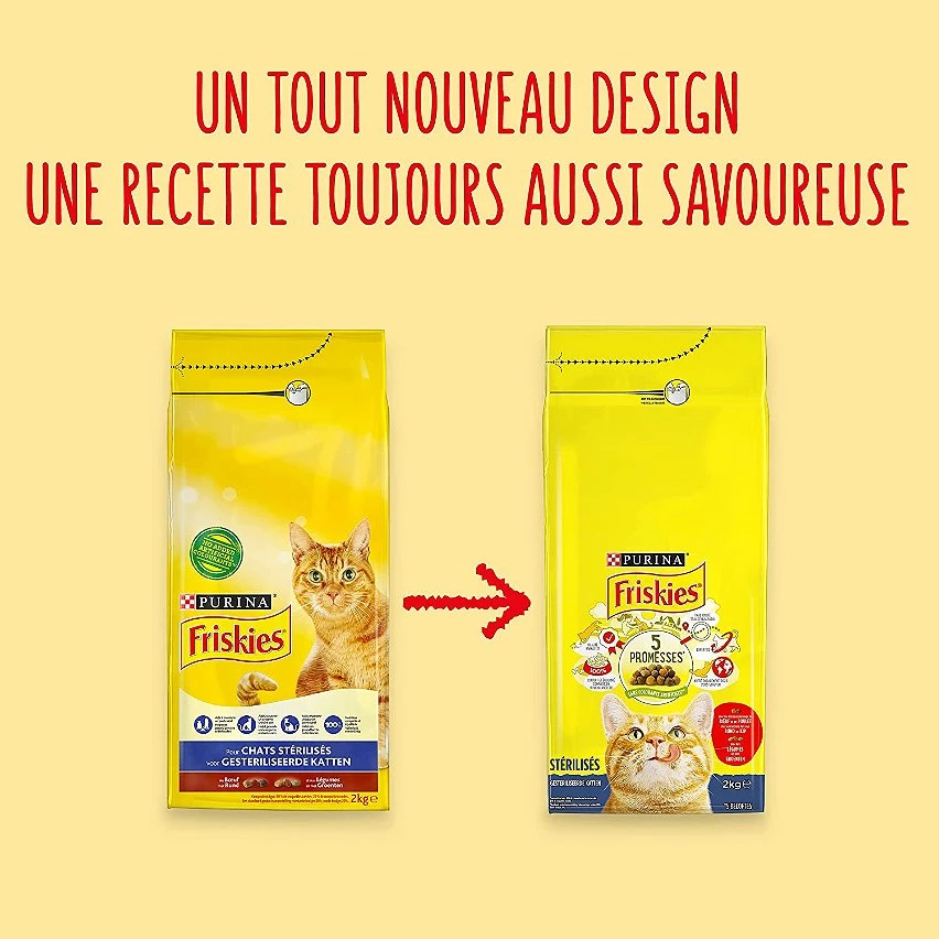 Offres ⌛ Purina Friskies Croquette FRISKIES pour Chat Stérilisé - au Bœuf et au Poulet avec des Légumes 2kg - Pack 6 💯 3 Offres ⌛ Purina Friskies Croquette FRISKIES pour Chat Stérilisé - au Bœuf et au Poulet avec des Légumes 2kg - Pack 6 💯 – Image 3